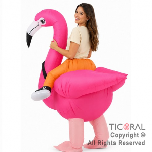 DISFRAZ INFLABLE FLAMENCO PARA JINETE ADULTO 1,60 MT X 1,90
